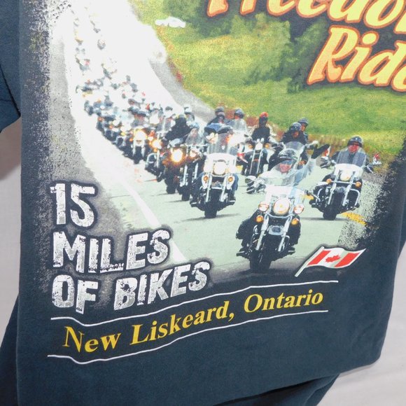 Canadian Bikers Reunion New Liskeard Ontario Mens 2XL Graphic T Shirt - Picture 7 of 7